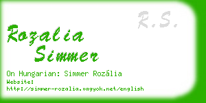 rozalia simmer business card